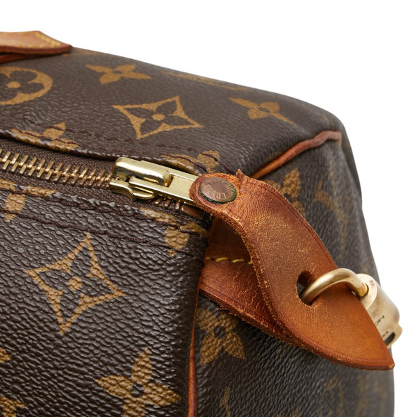 ルイ ヴィトン モノグラム スピーディ30 ハンドバッグ M41526 ブラウン PVC レザー レディース LOUIS VUITTON 【中古】