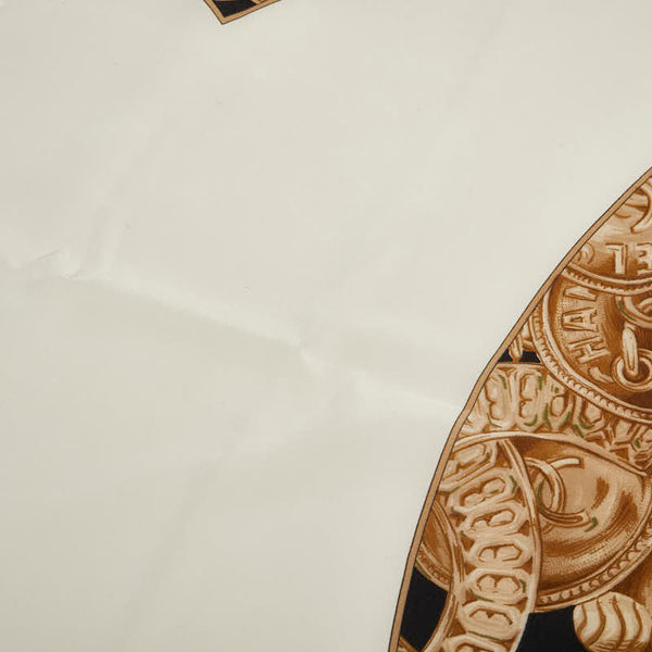 シャネル ココマーク スカーフ ホワイト マルチカラー レディース CHANEL 【中古】