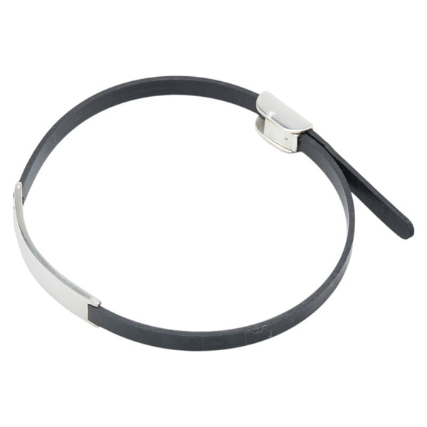 グッチ チョーカー シルバー ブラック SV925 シルバー ラバー レディース GUCCI 【中古】