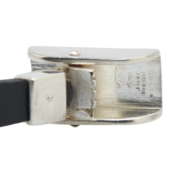 グッチ チョーカー シルバー ブラック SV925 シルバー ラバー レディース GUCCI 【中古】