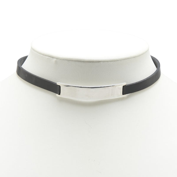 グッチ チョーカー シルバー ブラック SV925 シルバー ラバー レディース GUCCI 【中古】