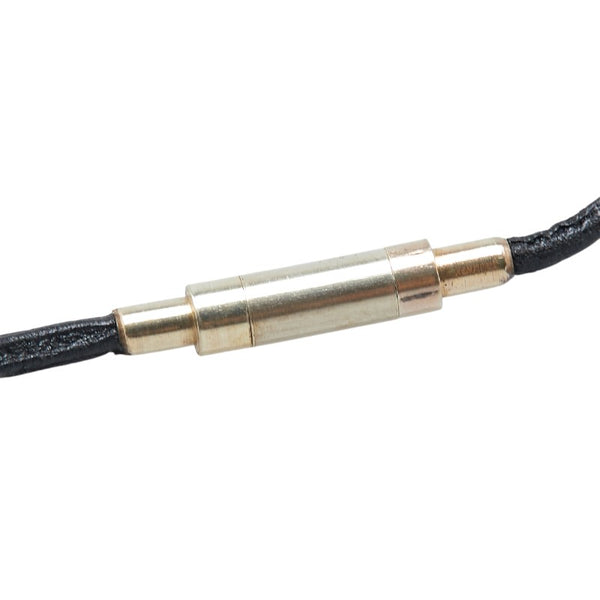 グッチ LIBRA 天秤座 てんびん座 ネックレス シルバー ブラック SV925 シルバー レザー レディース GUCCI 【中古】