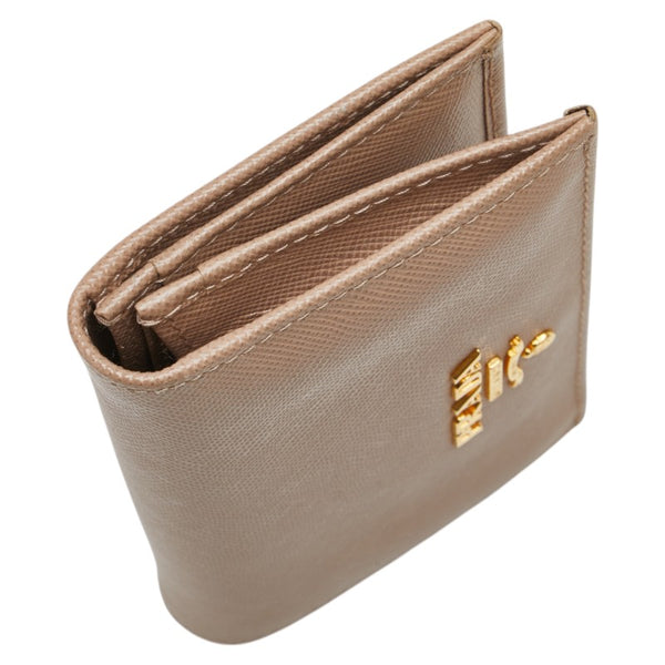 プラダ サフィアーノ カードケース パスケース ベージュ レザー レディース PRADA 【中古】