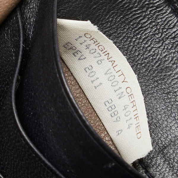 ボッテガヴェネタ イントレチャート ラウンドファスナー 長財布 ブラック レザー レディース BOTTEGAVENETA 【中古】