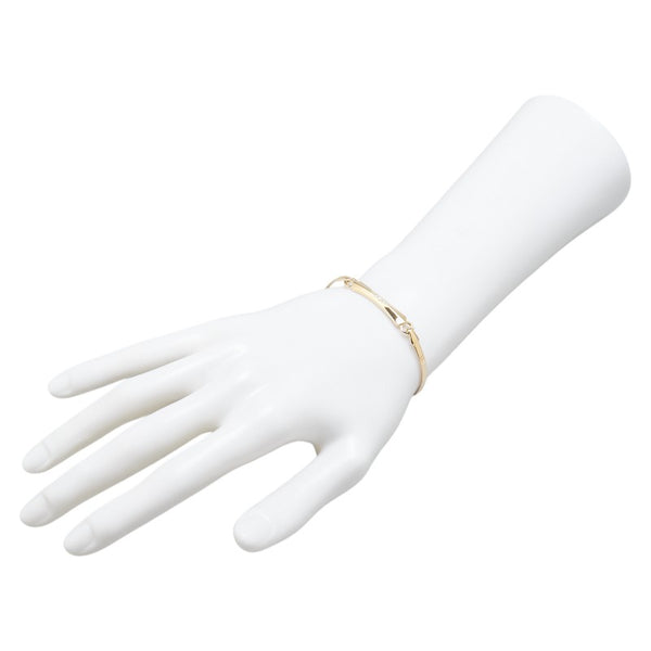 K18YG イエローゴールド ダイヤ0.04ｃｔ プレート バングル レディース 【中古】