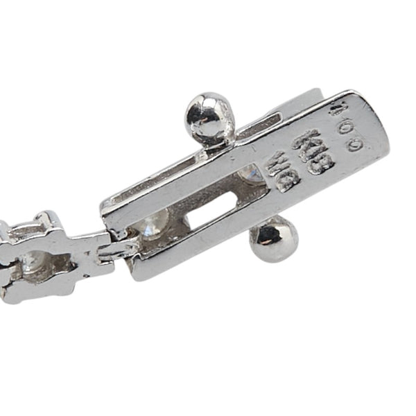 K18WG ホワイトゴールド ダイヤ1.00ct テニスチェーン ブレスレット レディース 【中古】