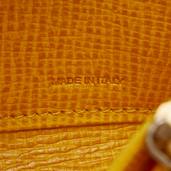 フェンディ ズッカ ラウンドファスナー 長財布 8M0024 ブラウン イエロー PVC レディース FENDI 【中古】