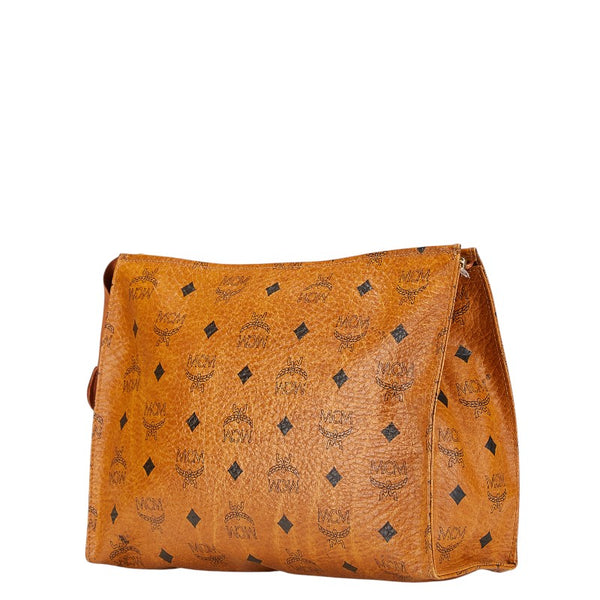 エム シー エム ヴィセトス セカンドバッグ クラッチバッグ ブラウン レザー レディース MCM 【中古】