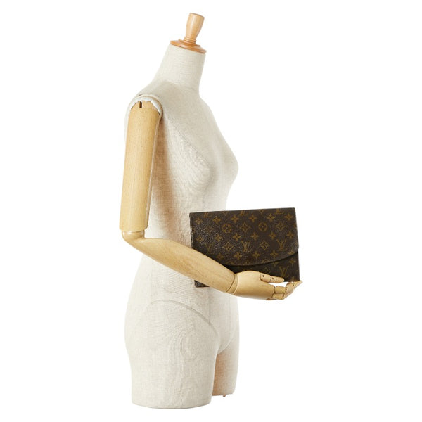 ルイ ヴィトン モノグラム ポシェットラバ 20 セカンドバッグ ポーチ M51935 ブラウン PVC レザー レディース LOUIS VUITTON 【中古】