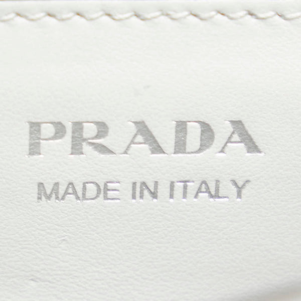 プラダ スタッズ 斜め掛け ショルダーバッグ  グレー レザー レディース PRADA 【中古】