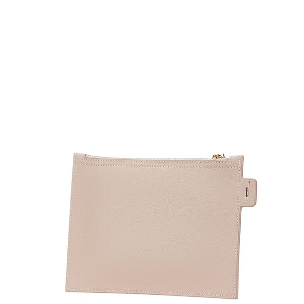 サンローラン ポーチ 小物入れ ライトピンク レザー レディース SAINT LAURENT 【中古】