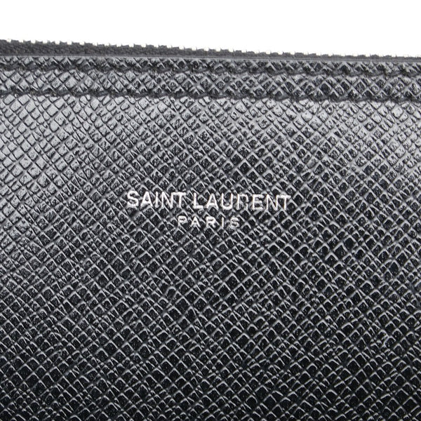 サンローラン ポーチ 小物入れ ブラック レザー レディース SAINT LAURENT 【中古】