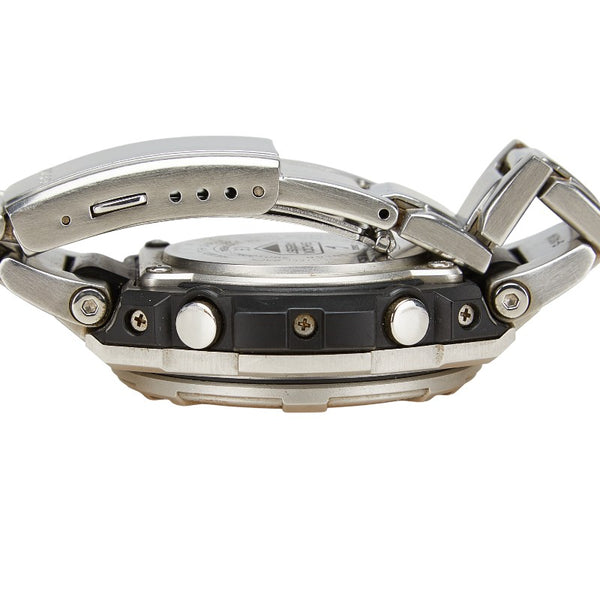 カシオ Gショック Ｇスチール ミドルサイズ 腕時計 GST-W330D ソーラー電波時計 ブラック文字盤 ステンレススチール メンズ CASIO 【中古】