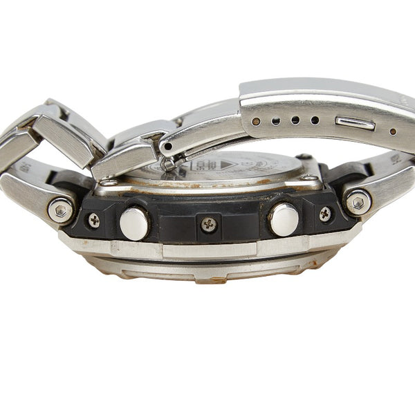 カシオ Gショック Ｇスチール ミドルサイズ 腕時計 GST-W330D ソーラー電波時計 ブラック文字盤 ステンレススチール メンズ CASIO 【中古】