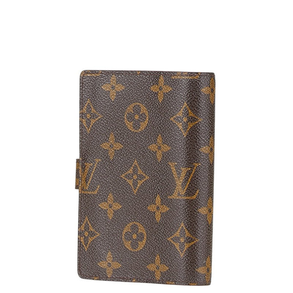 ルイ ヴィトン モノグラム アジェンダPM 手帳カバー R20005 ブラウン PVC レザー レディース LOUIS VUITTON 【中古】