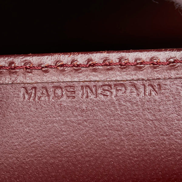 カルティエ マストライン 斜め掛け ショルダーバッグ ワインレッド ボルドー レザー レディース CARTIER 【中古】