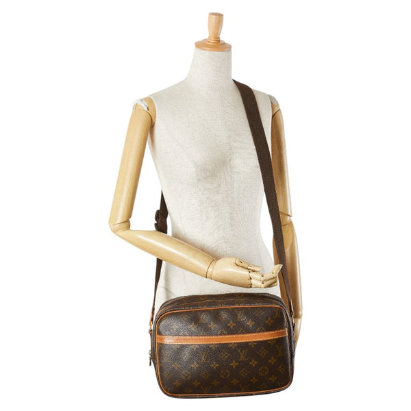 ルイ ヴィトン モノグラム  リポーターPM 斜め掛け ショルダーバッグ  M45254 ブラウン PVC レザー レディース LOUIS VUITTON 【中古】