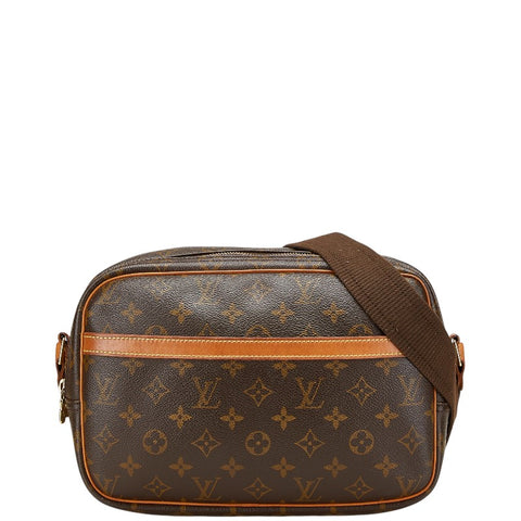 ルイ ヴィトン モノグラム  リポーターPM 斜め掛け ショルダーバッグ  M45254 ブラウン PVC レザー レディース LOUIS VUITTON 【中古】