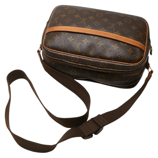 ルイ ヴィトン モノグラム  リポーターPM 斜め掛け ショルダーバッグ  M45254 ブラウン PVC レザー レディース LOUIS VUITTON 【中古】