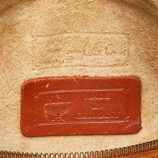 エム シー エム ヴィセトス ロゴグラム ショルダーバッグ ブラウン PVC レザー レディース MCM 【中古】