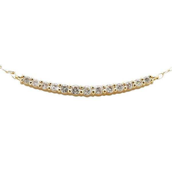 K18YG イエローゴールド ダイヤ0.20ct ネックレス レディース 【中古】