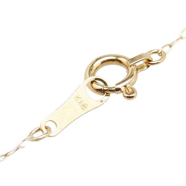 K18YG イエローゴールド ダイヤ0.20ct ネックレス レディース 【中古】