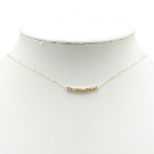 K18YG イエローゴールド ダイヤ0.20ct ネックレス レディース 【中古】