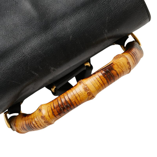 グッチ バンブー リュック バックパック 003 2058 0016 ブラック レザー レディース GUCCI 【中古】