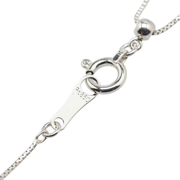 Pt900 プラチナ Pt850 プラチナ ダイヤ0.10ct ダイヤ0.45ct ペンダントネックレス レディース 【中古】