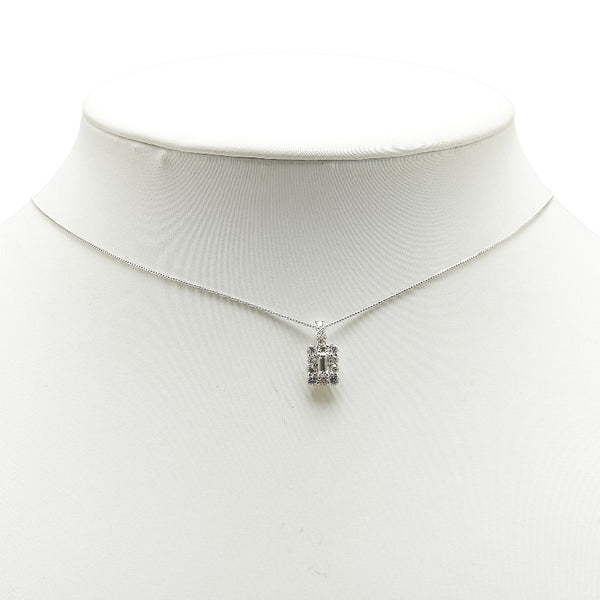Pt900 プラチナ Pt850 プラチナ ダイヤ0.10ct ダイヤ0.45ct ペンダントネックレス レディース 【中古】
