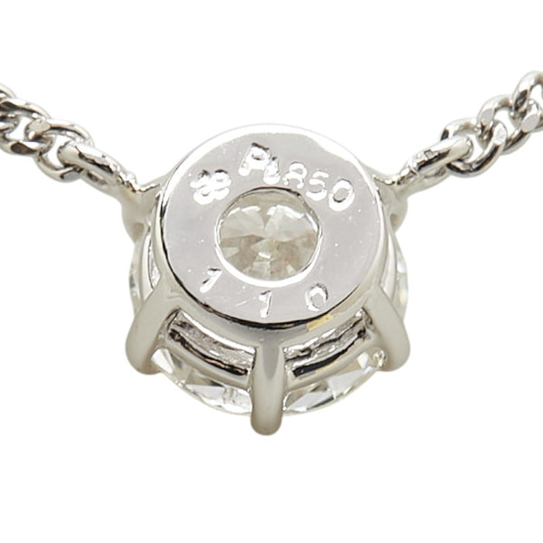 Pt850 プラチナ ダイヤ1.10ct プチ ネックレス レディース 【中古】