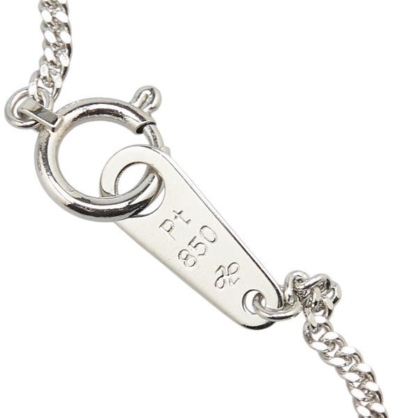 Pt850 プラチナ ダイヤ1.10ct プチ ネックレス レディース 【中古】