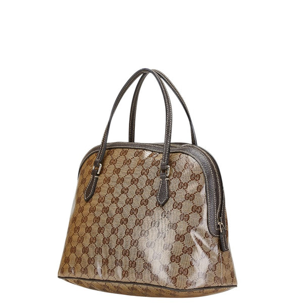 グッチ GGクリスタル ハンドバッグ ショルダーバッグ 2WAY 420023 ブラウン PVC レザー レディース GUCCI 【中古】