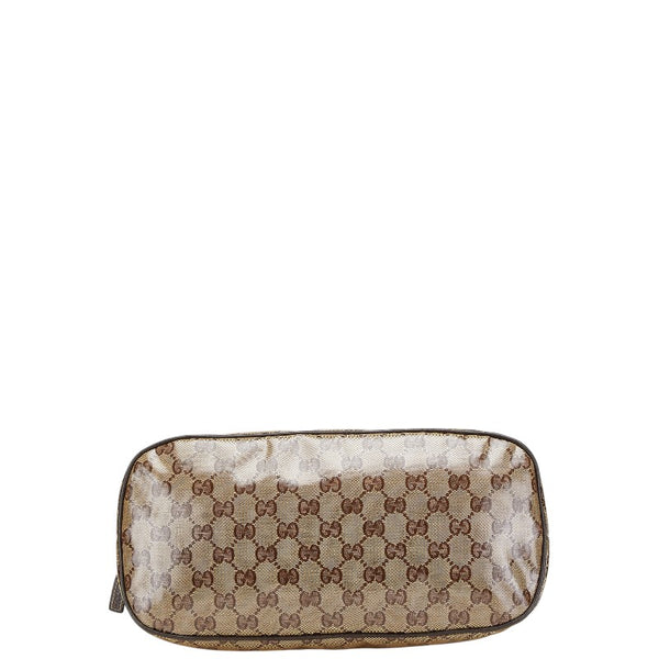グッチ GGクリスタル ハンドバッグ ショルダーバッグ 2WAY 420023 ブラウン PVC レザー レディース GUCCI 【中古】