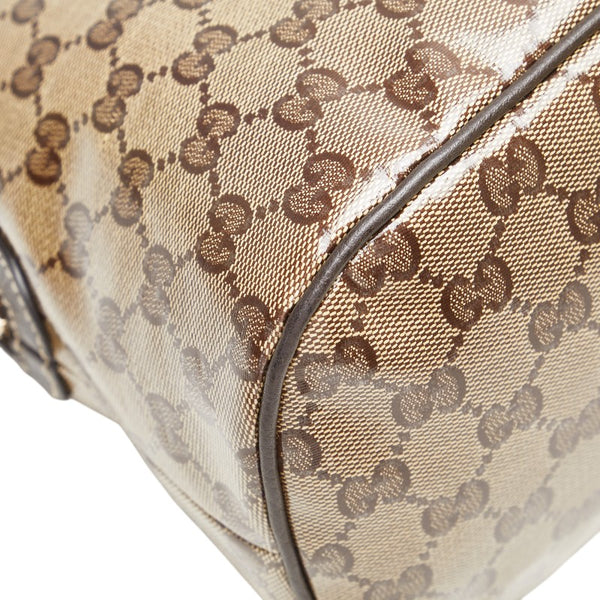 グッチ GGクリスタル ハンドバッグ ショルダーバッグ 2WAY 420023 ブラウン PVC レザー レディース GUCCI 【中古】