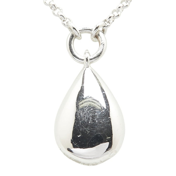 Pt900 プラチナ Pt850 プラチナ ダイヤ0.16ct 雫 モチーフ ペンダントネックレス レディース 【中古】