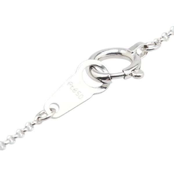 Pt900 プラチナ Pt850 プラチナ ダイヤ0.16ct 雫 モチーフ ペンダントネックレス レディース 【中古】