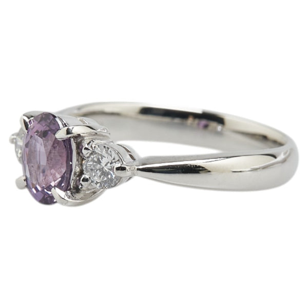 Pt900 プラチナ パープルサファイア1.00ct ダイヤ0.26ct リング 指輪 レディース 11.5号 【中古】