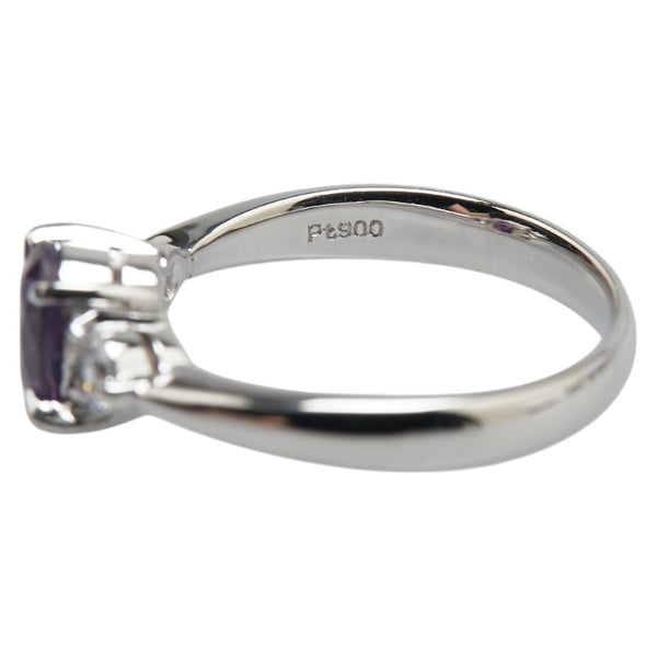 Pt900 プラチナ パープルサファイア1.00ct ダイヤ0.26ct リング 指輪 レディース 11.5号 【中古】