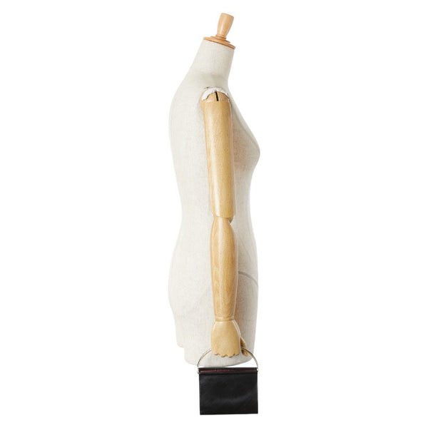 カルティエ トリニティ ハンドルウォレット ブラック ゴールド シルバー レザー レディース CARTIER 【中古】