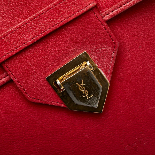 サンローラン YSLロゴ ショルダーバッグ ピンク レザー レディース SAINT LAURENT 【中古】