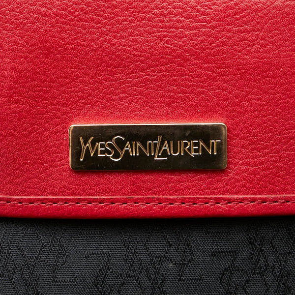 サンローラン YSLロゴ ショルダーバッグ ピンク レザー レディース SAINT LAURENT 【中古】