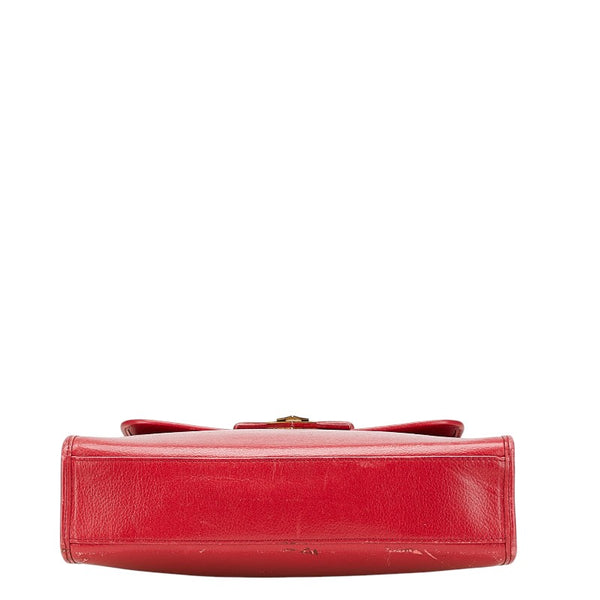 サンローラン YSLロゴ ショルダーバッグ ピンク レザー レディース SAINT LAURENT 【中古】