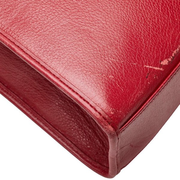 サンローラン YSLロゴ ショルダーバッグ ピンク レザー レディース SAINT LAURENT 【中古】