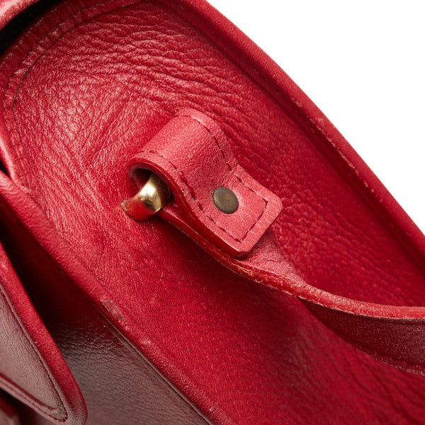 サンローラン YSLロゴ ショルダーバッグ ピンク レザー レディース SAINT LAURENT 【中古】