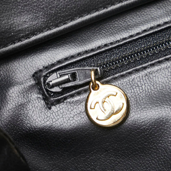 シャネル ココマーク マトラッセ チェーン ショルダーバッグ ブラック ラムスキン レディース CHANEL 【中古】