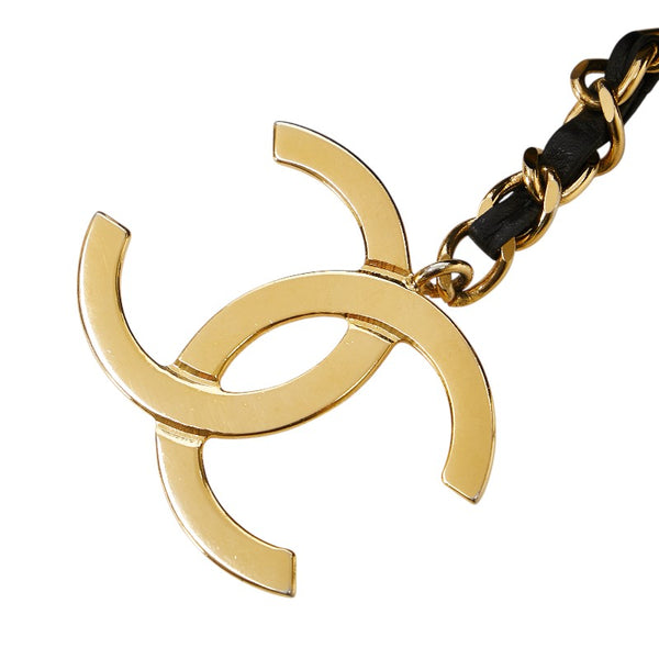 シャネル ココマーク マトラッセ チェーン ショルダーバッグ ブラック ラムスキン レディース CHANEL 【中古】