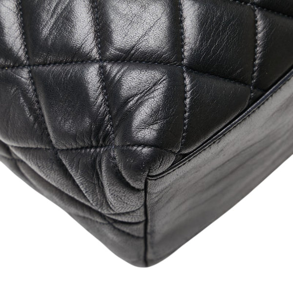 シャネル ココマーク マトラッセ チェーン ショルダーバッグ ブラック ラムスキン レディース CHANEL 【中古】