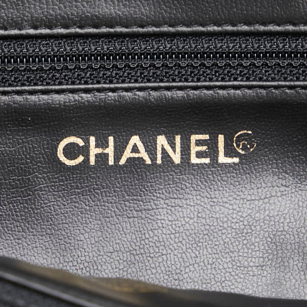 シャネル ココマーク チェーン トートバッグ ショルダーバッグ ブラック ラムスキン レディース CHANEL 【中古】