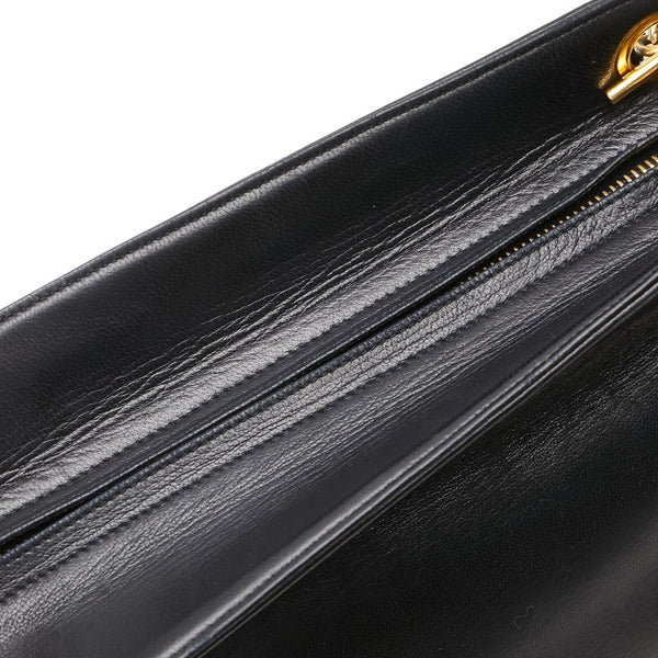 シャネル ココマーク チェーン トートバッグ ショルダーバッグ ブラック ラムスキン レディース CHANEL 【中古】